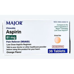 Aspirin 81mg Chewable 36 tablets