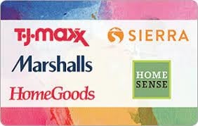Giftcards - TJ Maxx/Marshalls/HomeGoods $25