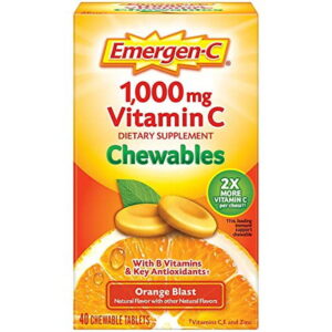 Emergen-C Chewables 1,000mg Orange Blast 40ct