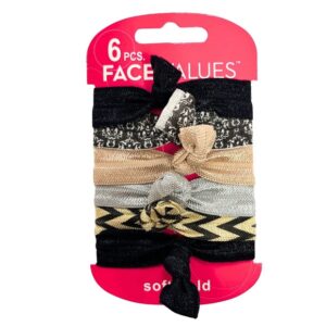 Face Values Hair ties Soft Hold (6pc)